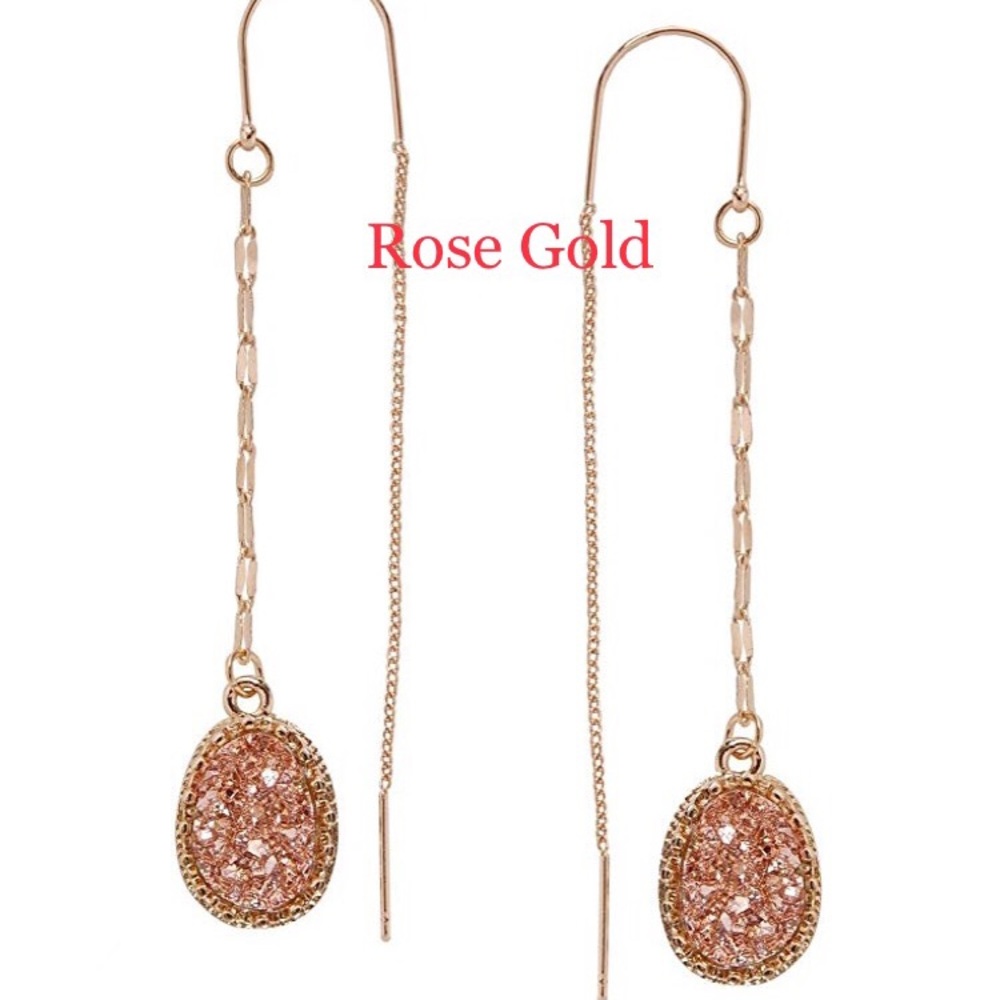 Chain Bar Threaders - Gold-Tone Drop Earrings - Picture 8 of 8